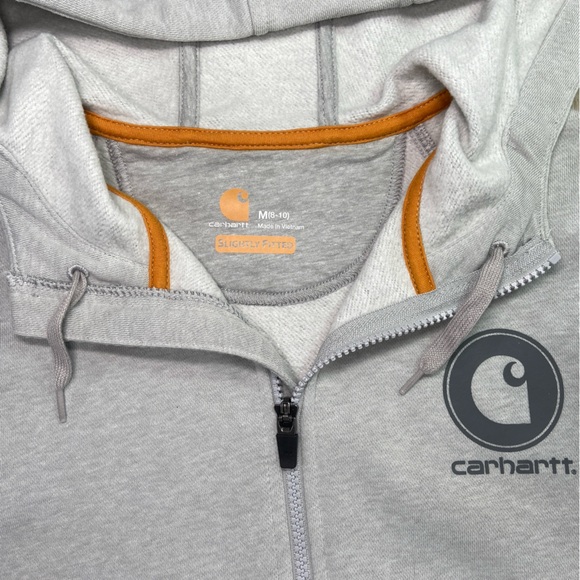 Carhartt Force Long Sleeve Sweatshirt Women’s Medium 8-10 Slightly Fitted Gray - Picture 7 of 14